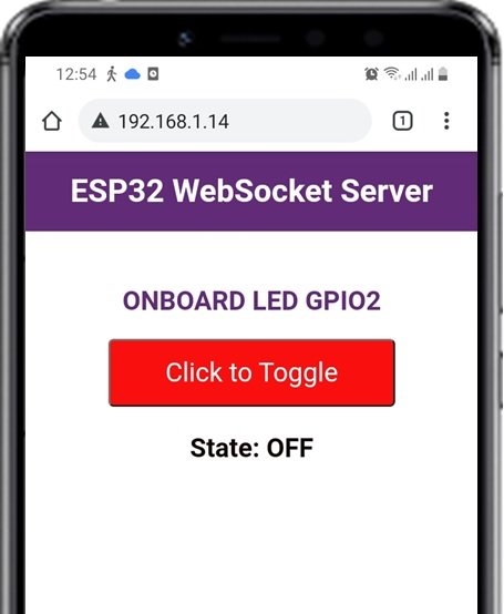 ESP32 WebSocket Server using Arduino IDE