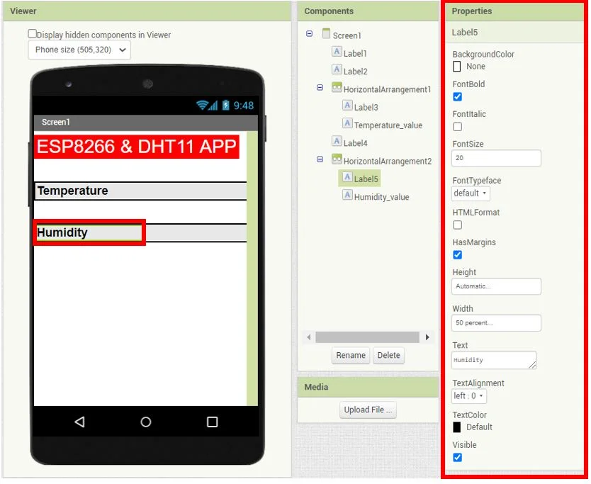 ESP8266 Google Firebase build your own app MIT Inventor 11