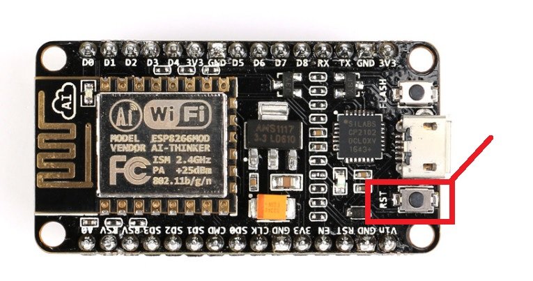 ESP8266 NodeMCU reset button