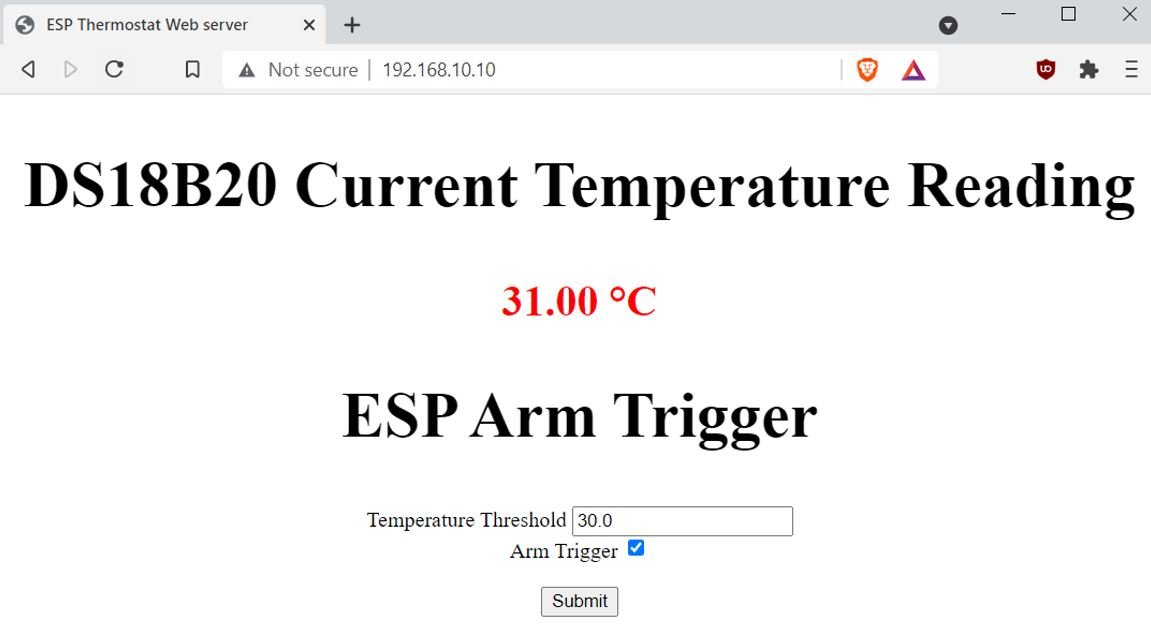 ESP32 & ESP8266 thermostat web server demo1