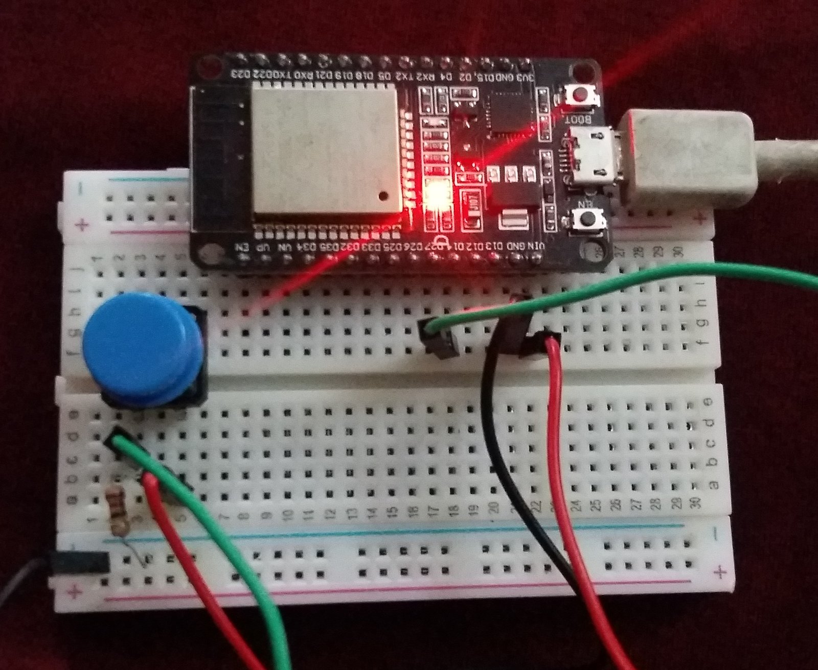 ESP32 with push button ext0