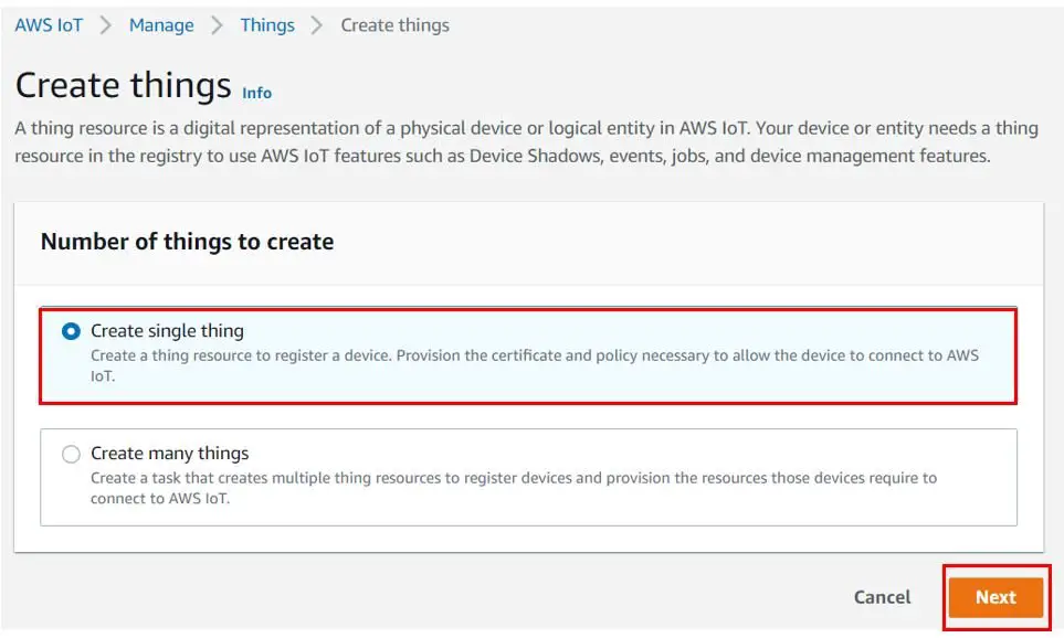 AWS getting creating thing pic2