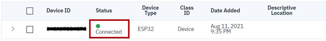 IBM cloud platform with ESP32 demo connected device