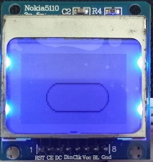 Arduino Nokia 5110 LCD display rounded rectangle