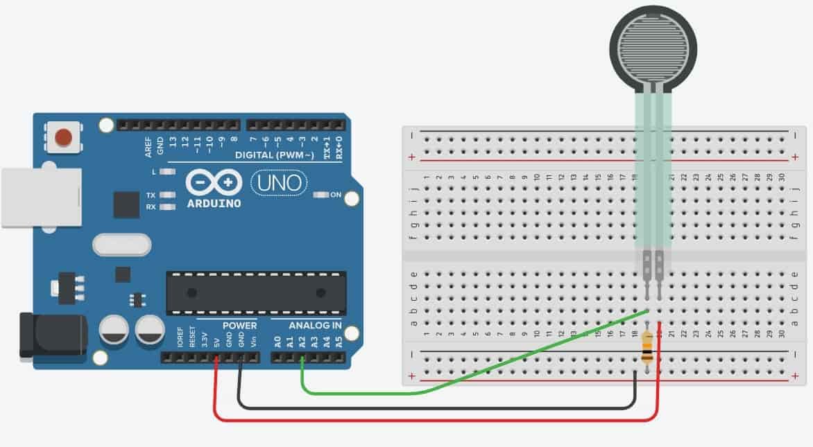 FSR force sensor interacing with Arduino