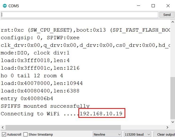 ESP32 multiple sliders PWM web server serial monitor demo