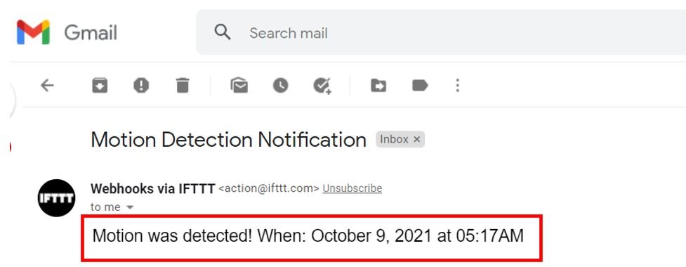 ESP8266 IoT Motion detection project demo email