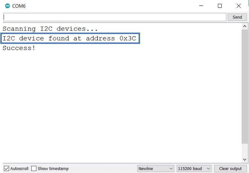 ESP8266 OLED interfacing serial monitor OLED address