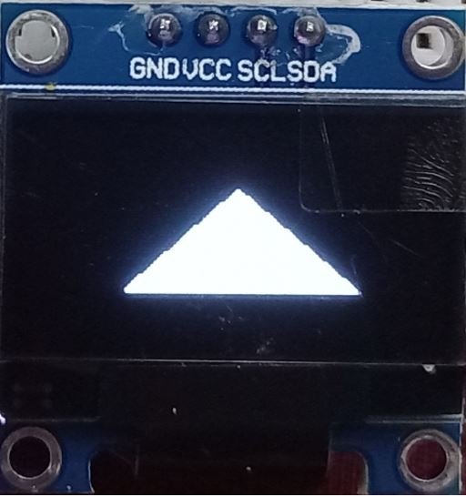 OLED Display Filled Triangle