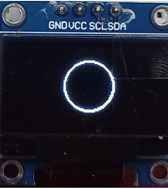 OLED Display Unfilled Circle