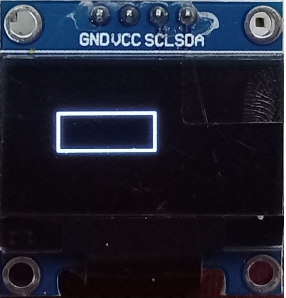 OLED Display Unfilled Rectangle