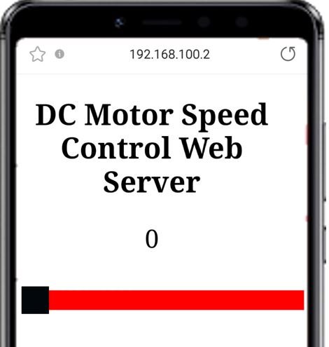 ESP DC Motor Speed Control Web Server