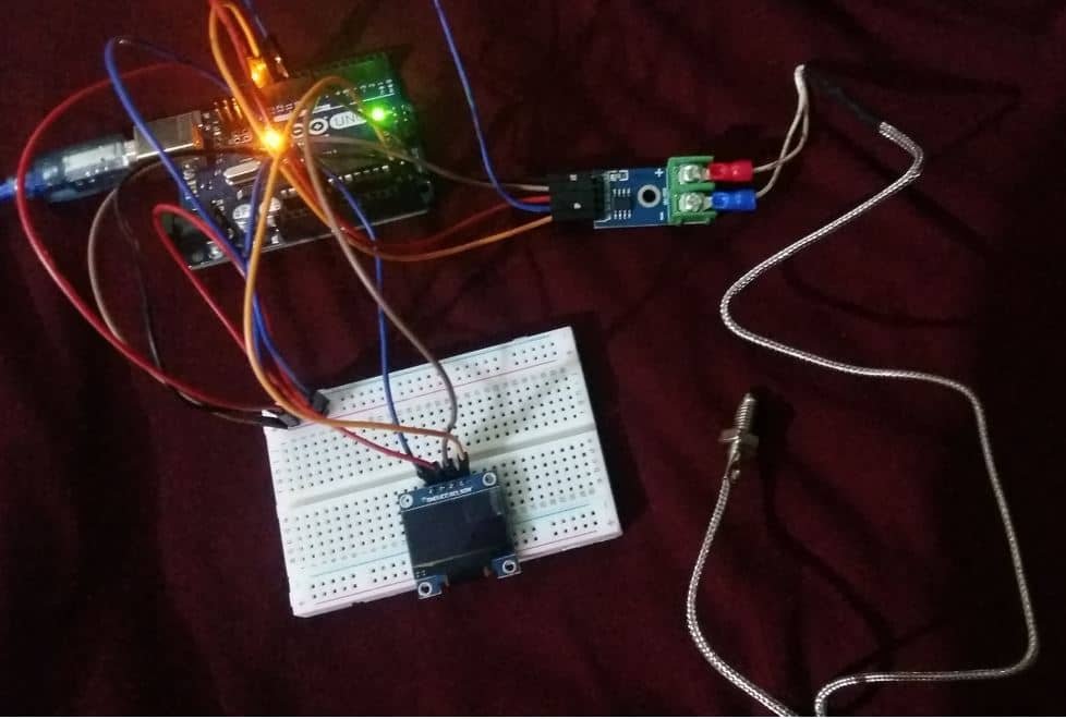 MAX6675 with Arduino with OLED hardware