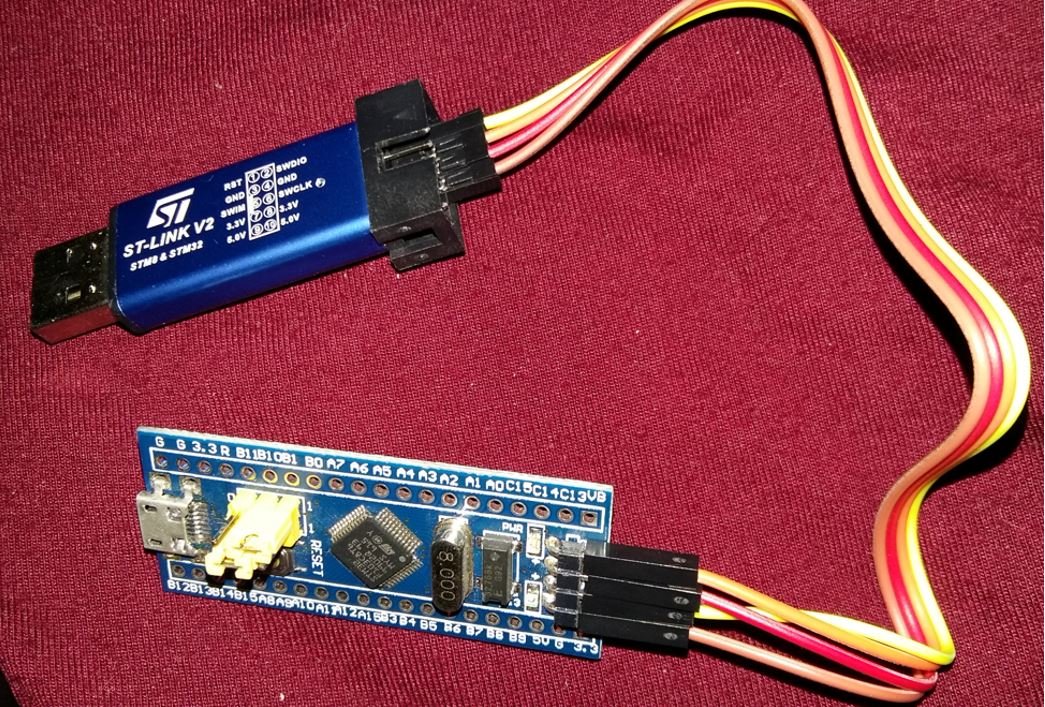 ST-Link V2 with STM32 connection