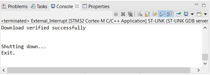 STM32 External Interrupts running project