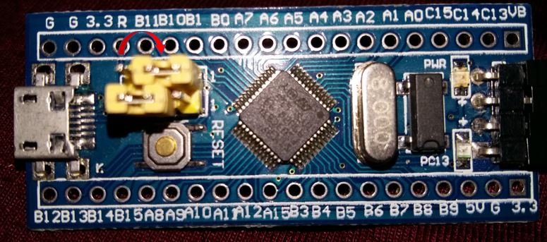 STM32 in programming mode