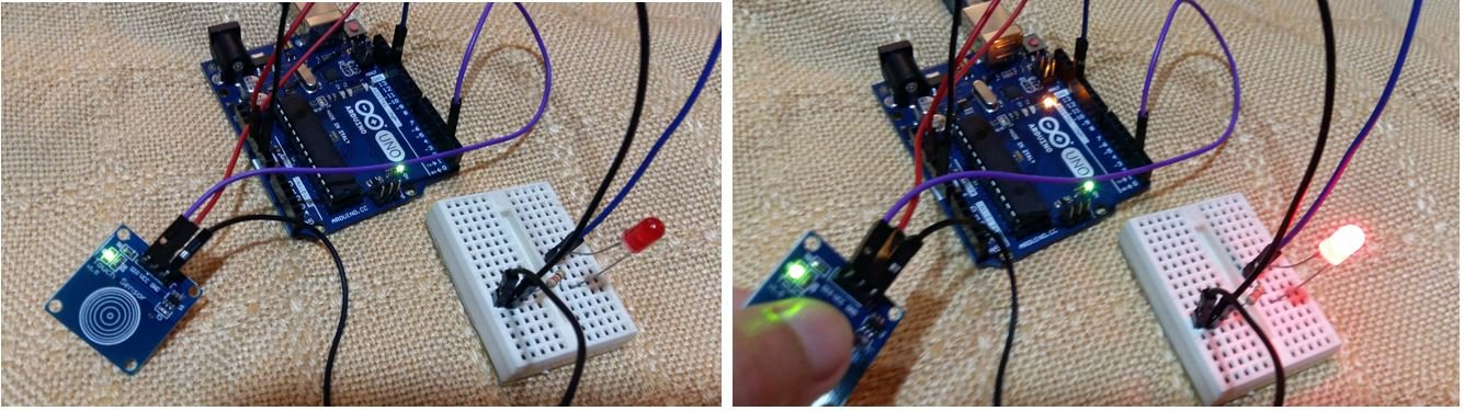 Touch sensor with Arduino and LED demo