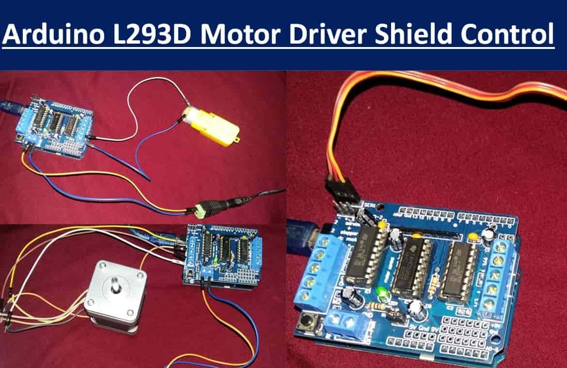 Arduino L293D Motor Driver Shield Control DC, Servo, and Stepper Motors