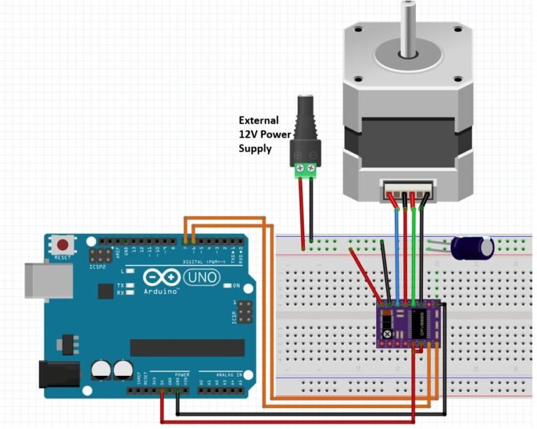 Control Stepper Motor With Drv Driver Module With Arduino