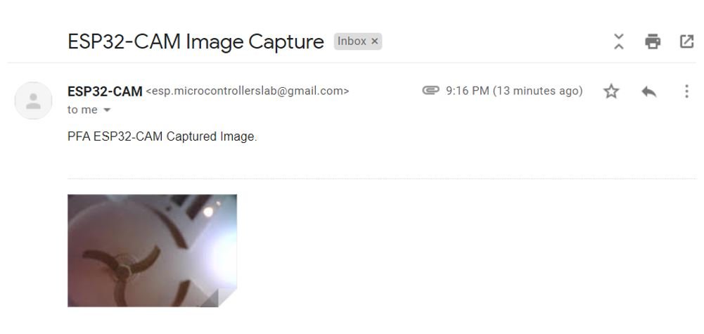 ESP32-CAM Capture Photo and Send Email 1