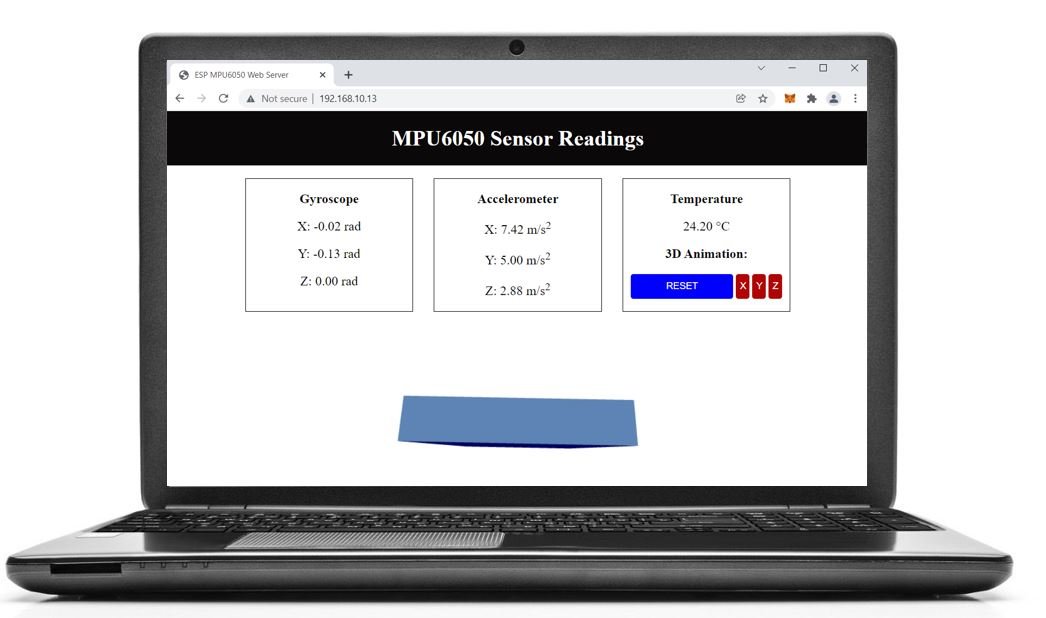 ESP8266 MPU6050 Web Server