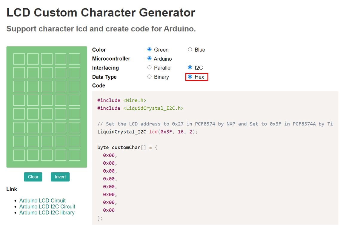 LCD Custom Character Generator