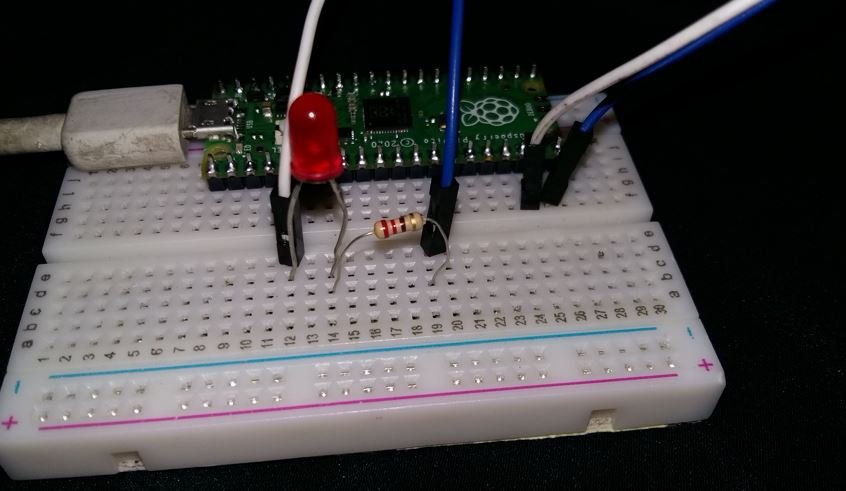 Raspberry Pi Pico with LED