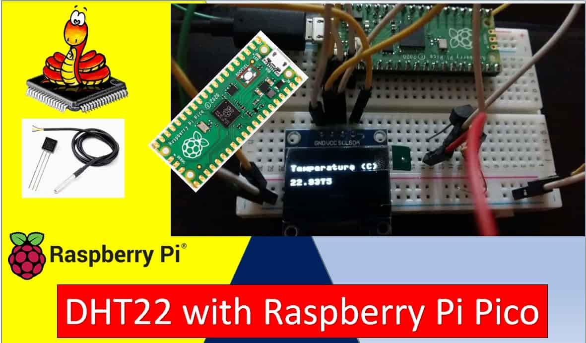 DS18B20 Temperature Sensor with Raspberry Pi Pico using MicroPython