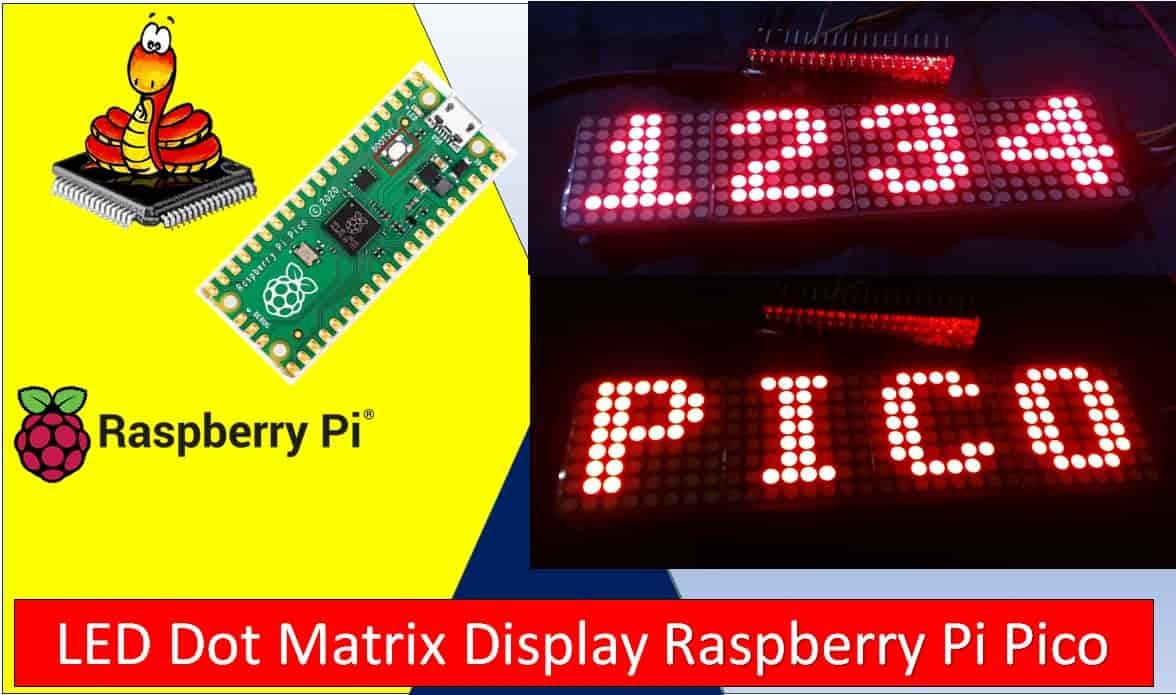 MAX7219 LED Dot Matrix Display with Raspberry Pi Pico