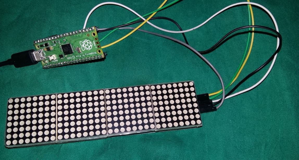 Raspberry Pi Pico with MAX7219 LED Dot Matrix