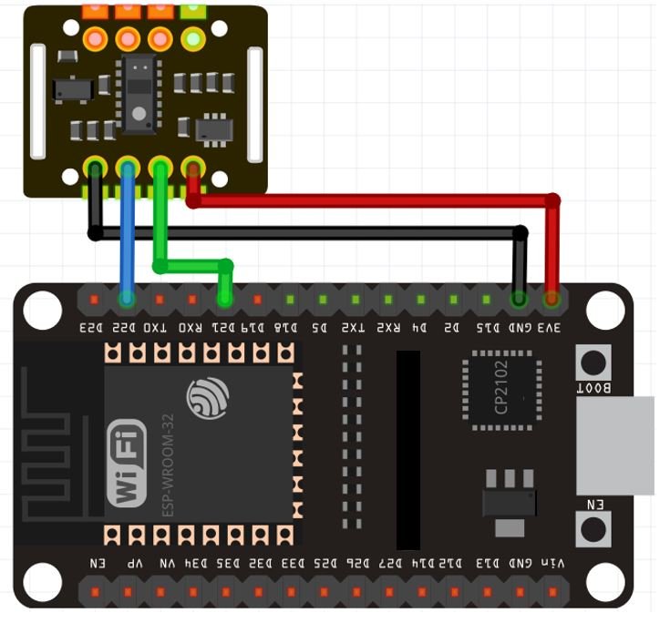 MAX30102 with ESP32 connection diagram