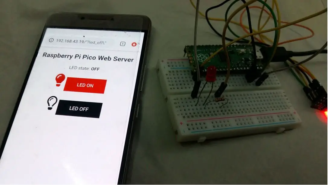 Raspberry Pi Pico Control Outputs Web Server LED OFF