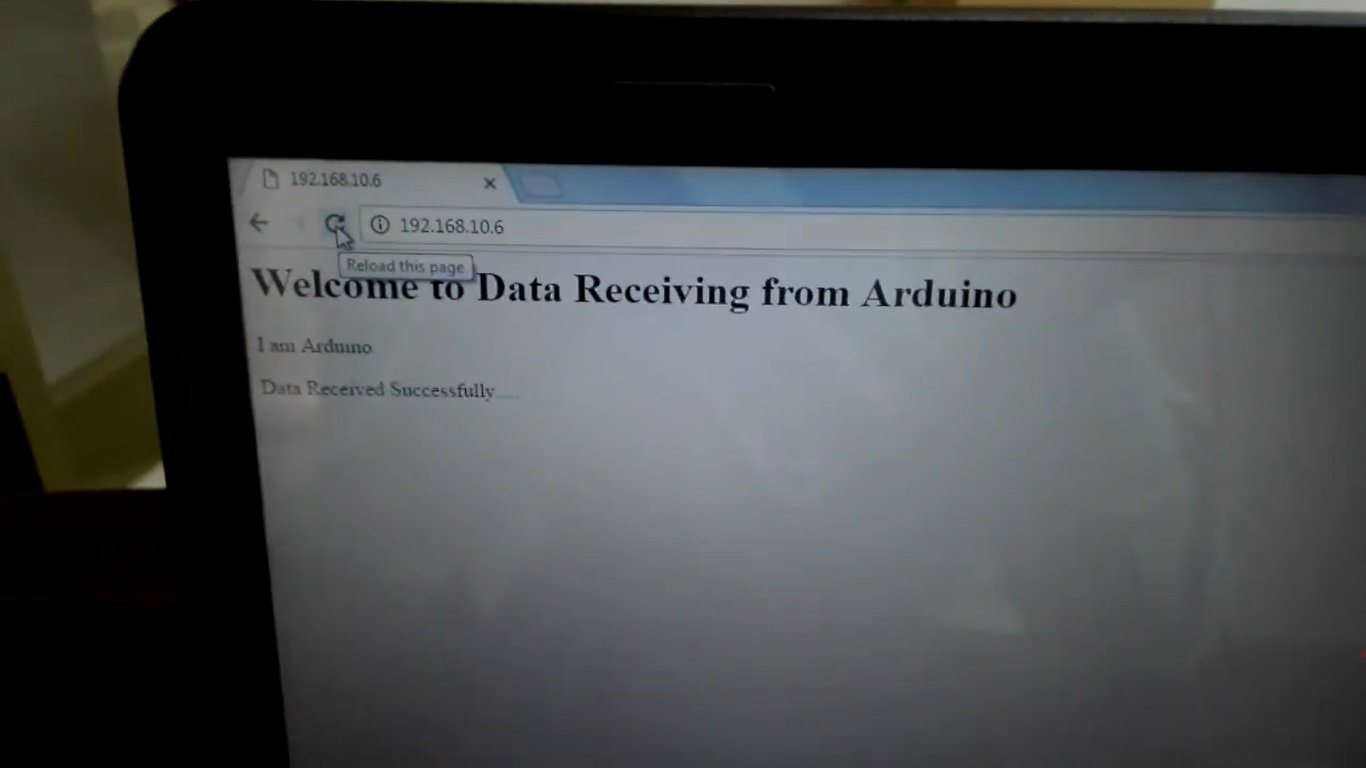 send data to web page using esp8266 and Arduino