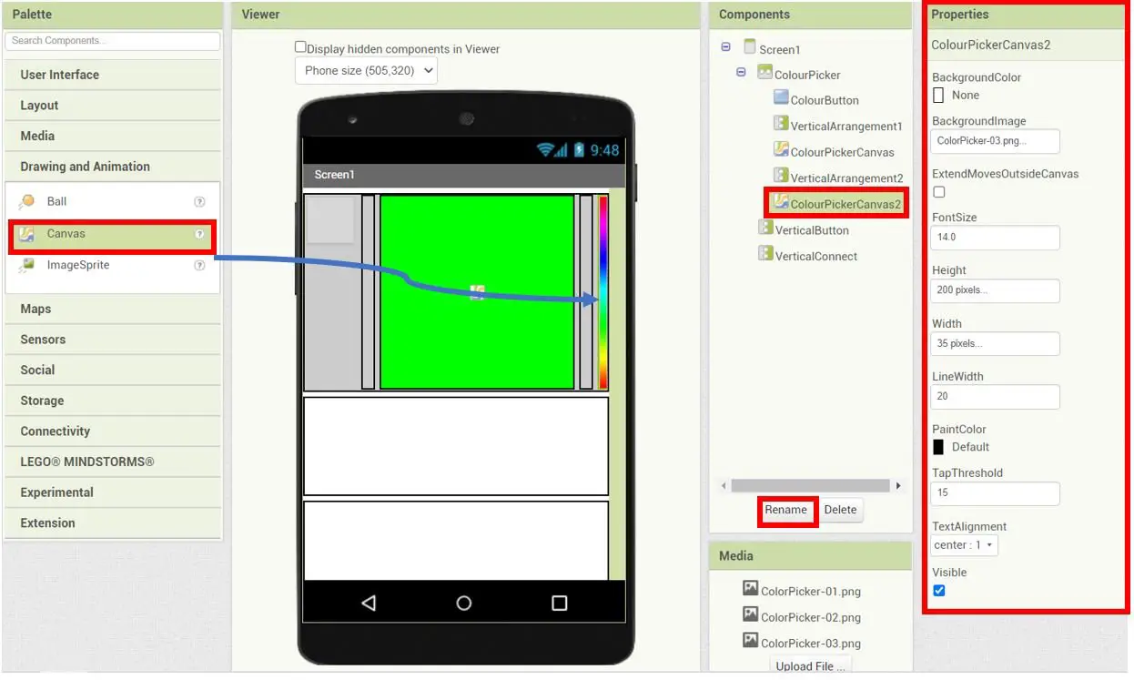 MIT APP Inventor RGB LED Control pic11