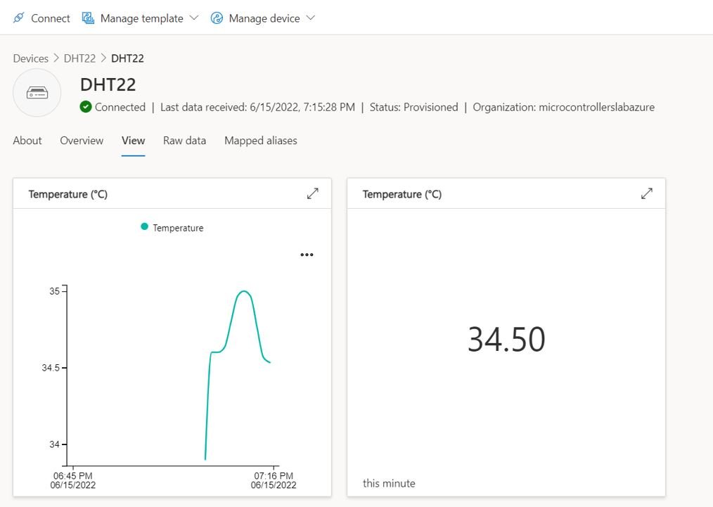 Microsoft Azure IoT Central DHT22 demo View 1