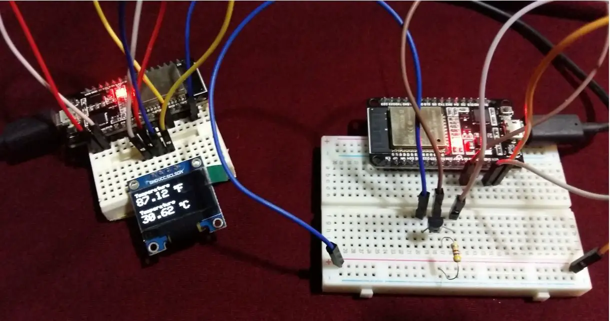 ESP32 MQTT DS18B20 Subscriber Project