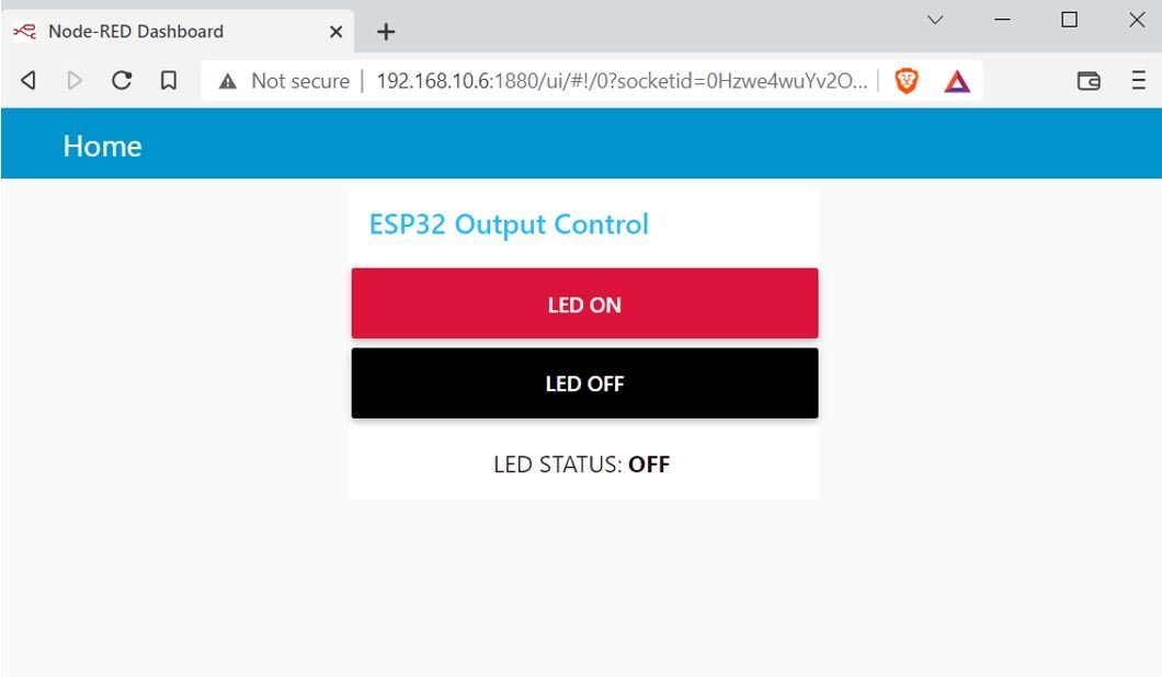 ESP32 MQTT Publish and Subscribe Project Control Output Set up Node-Red Dashboard 9