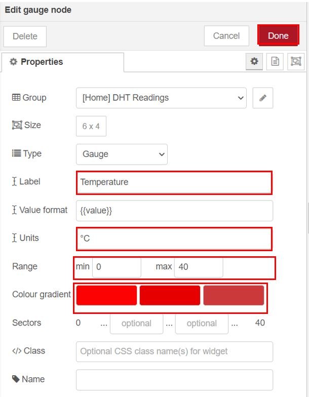 ESP32 MQTT Publish and Subscribe Project Set up Node-Red Dashboard 5