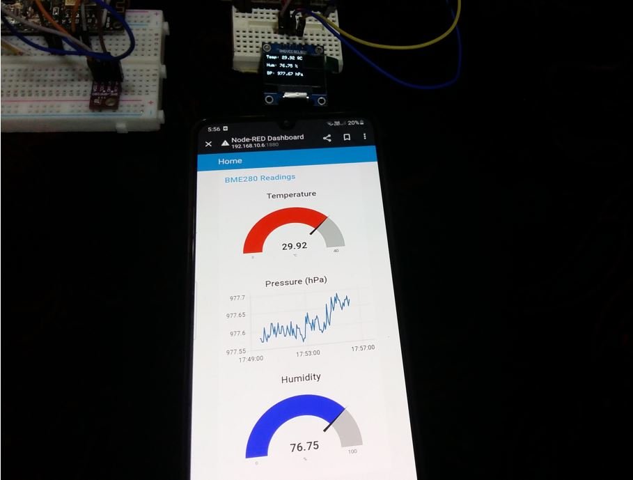 ESP8266 MQTT BME280 Publish and Subscribe Project