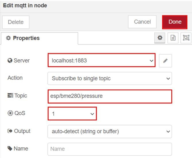 ESP32 and ESP8266 MQTT Publish and Subscribe Project for BME280 Set up Node-Red Dashboard 3