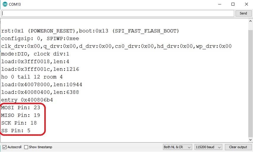 esp32 default spi pins