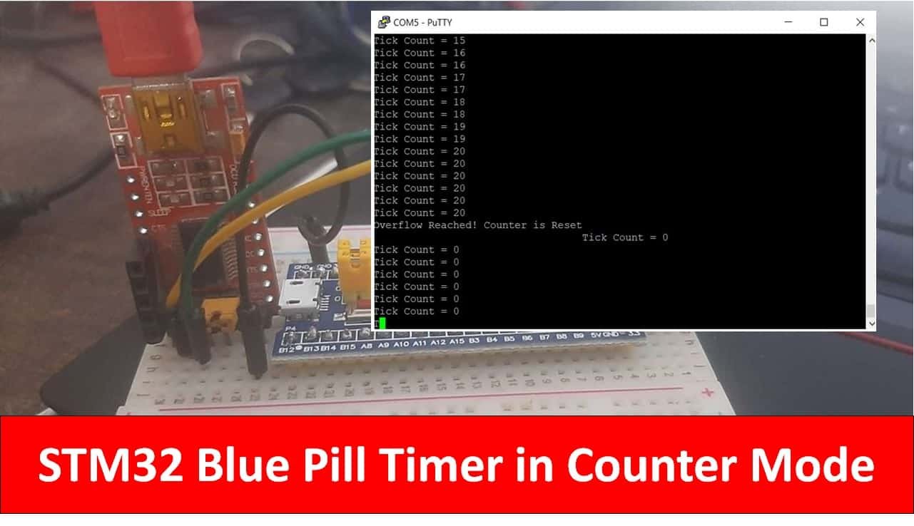 STM32 Blue Pill Timer in Counter Mode with STM32Cube IDE and HAL Libraries