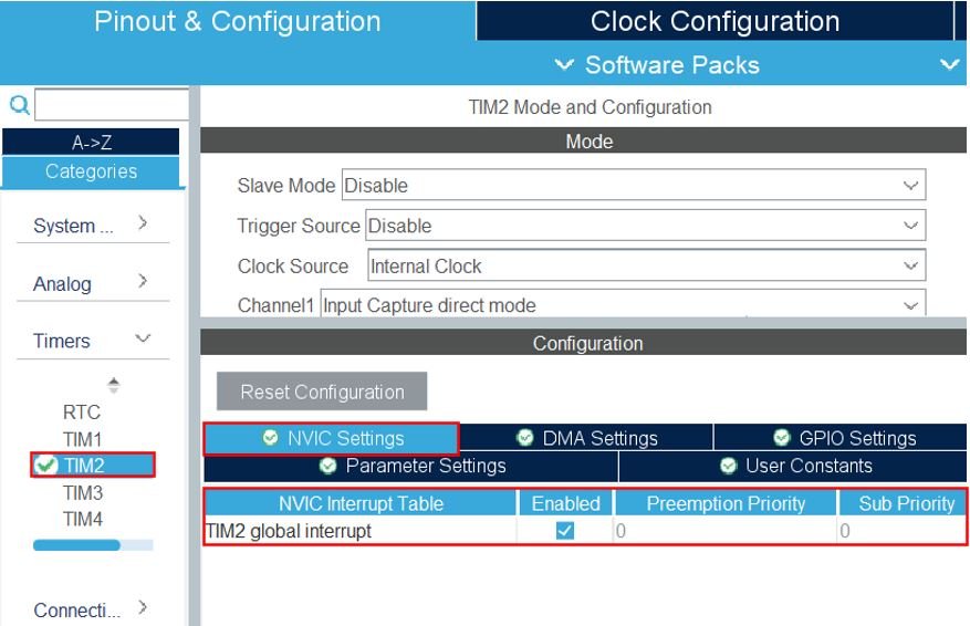 STM32 Blue Pill Timer in Input Capture Mode Configure Timer Interrupt