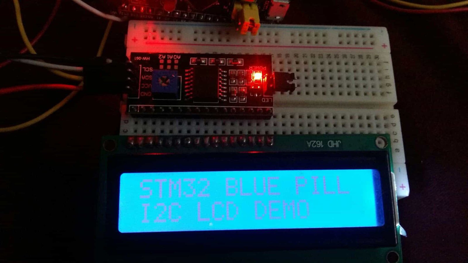 I2C LCD with STM32 Blue Pill using STM32CubeIDE