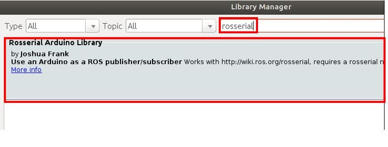 Install rosserial library in Arduino IDE