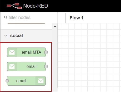 Node-RED send email alerts install email nodes 2