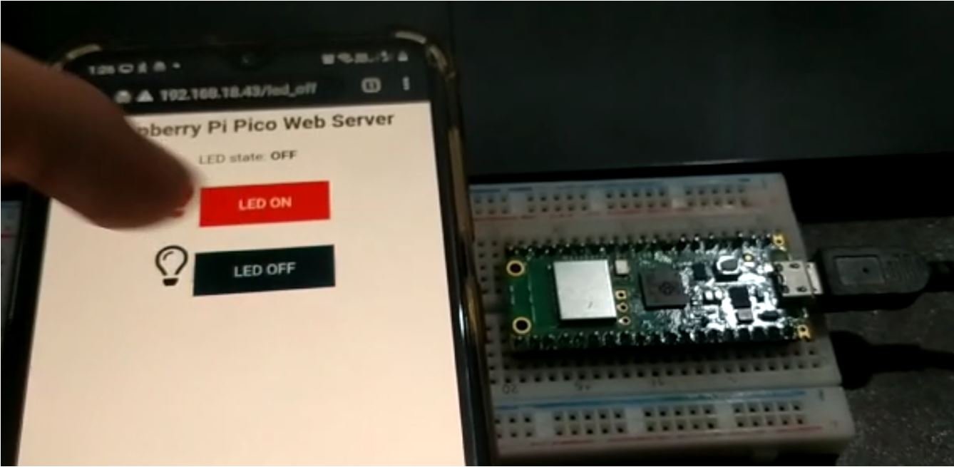 Raspberry Pi Pico W Control LED Web Server LED OFF demo