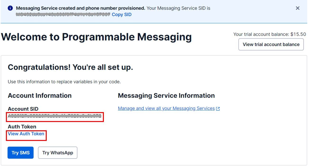 Set up Programmable Messaging Service in Twilio 4