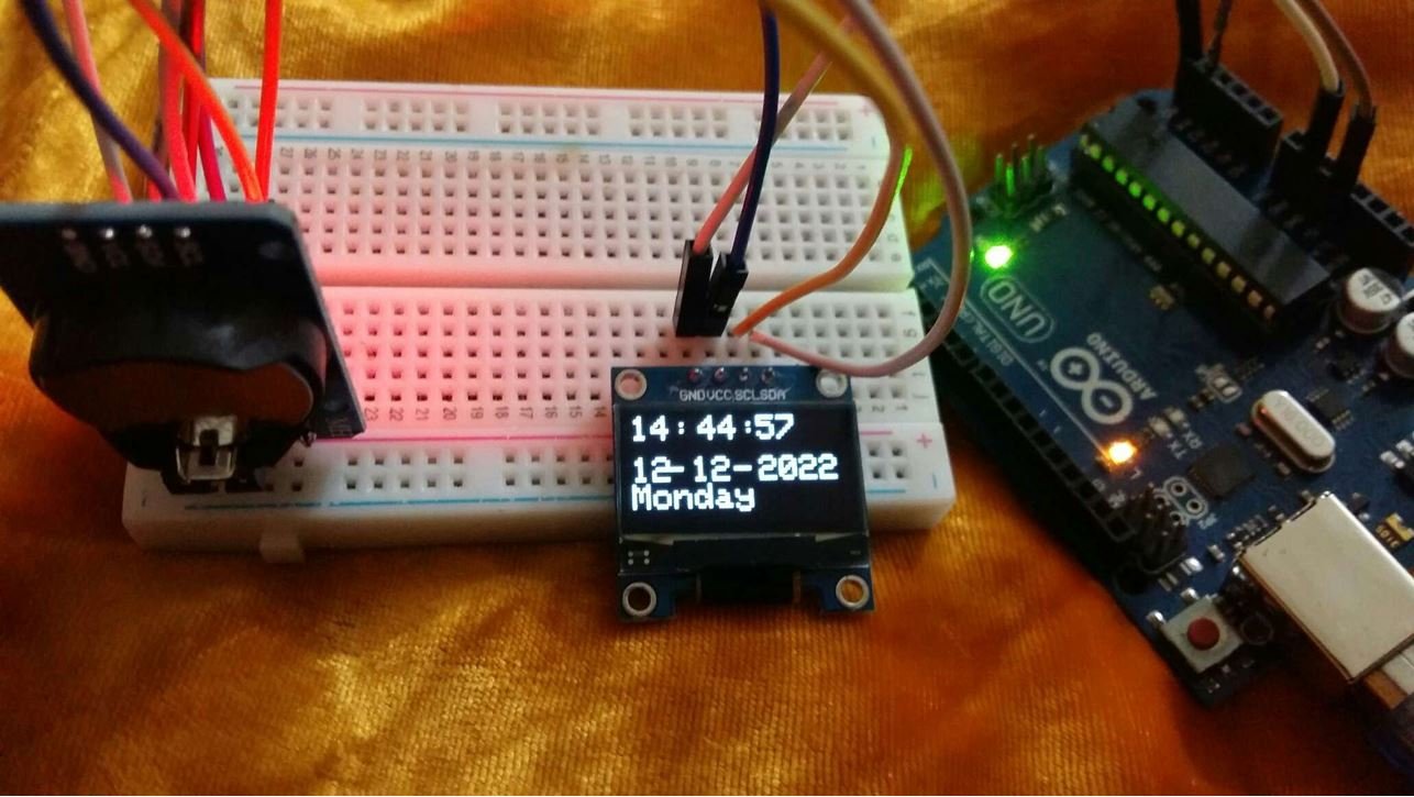 Arduino with DS3231 RTC Module and OLED demo