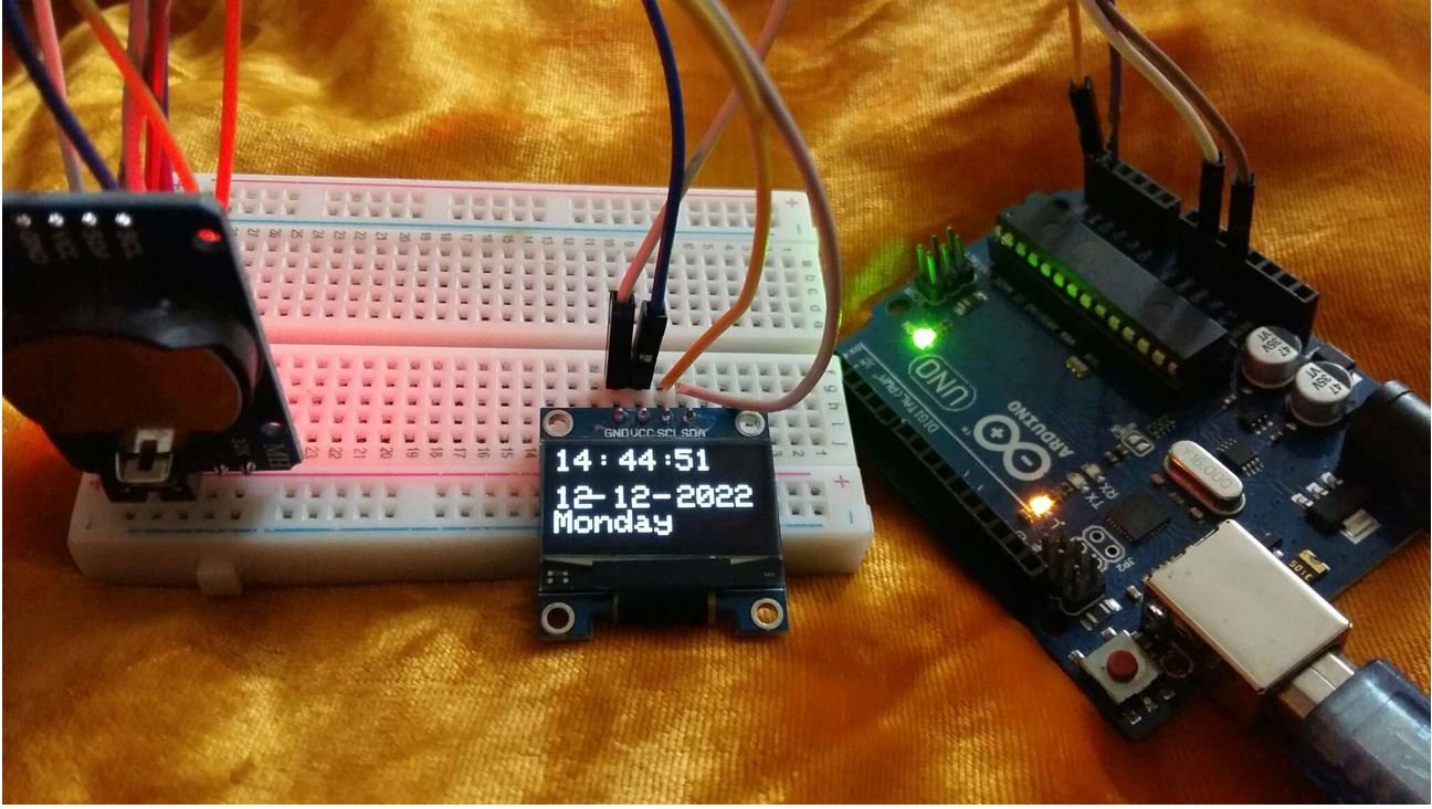 Arduino with DS3231 RTC Module and OLED hardware